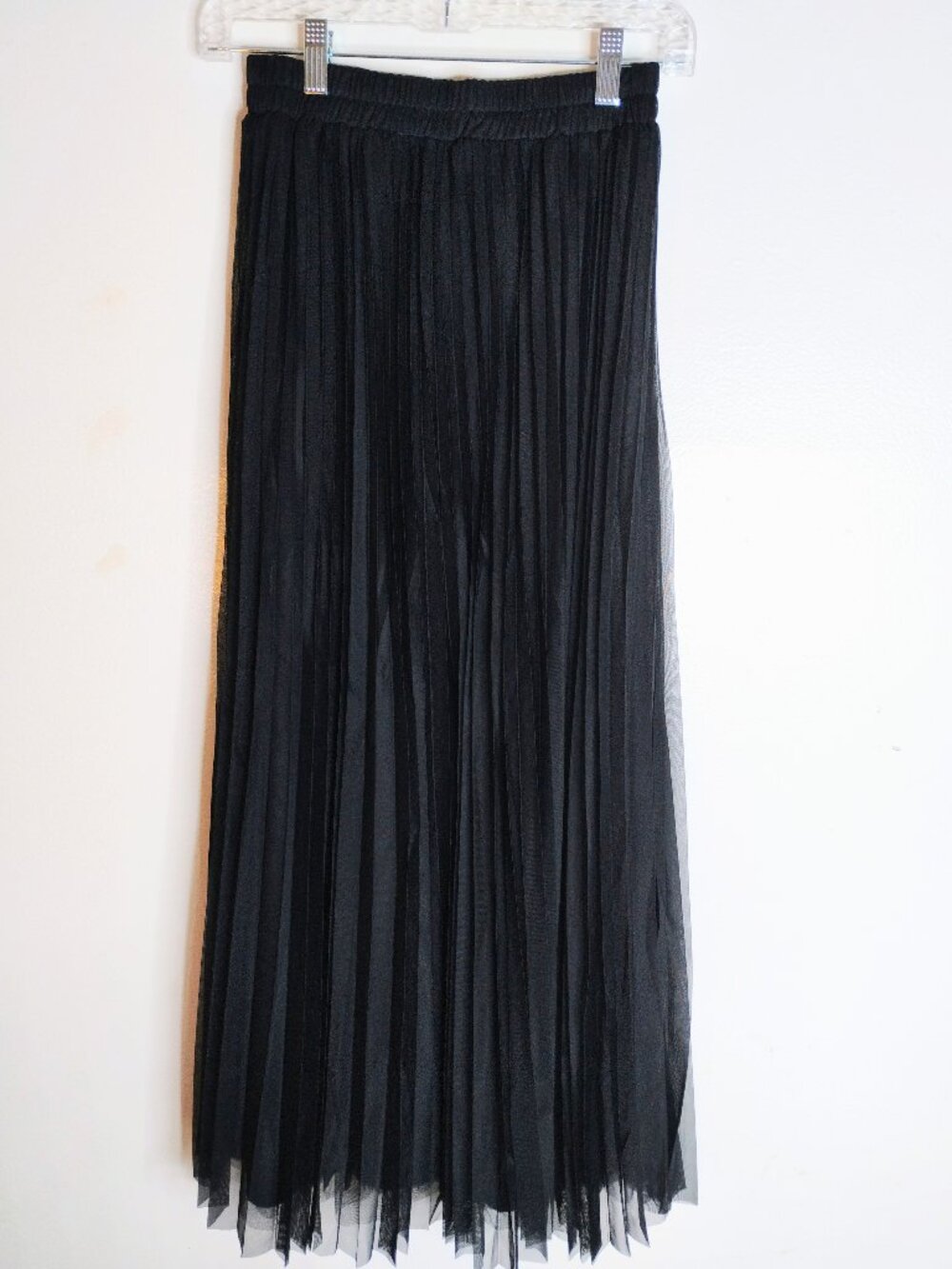 Black tulle skirt with lining